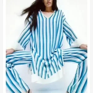 Zara | Tops | Nwt Zara Striped Linen Tunic Sz M | Poshmark